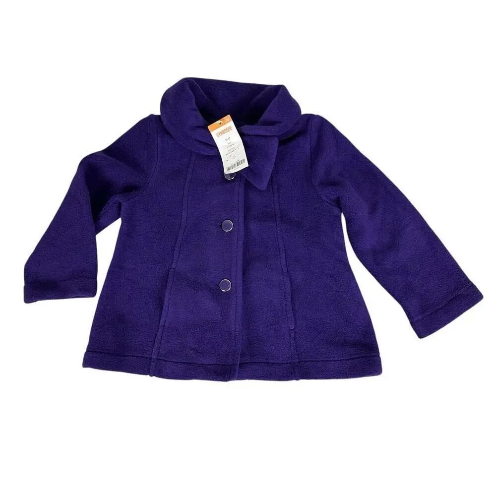 Gymboree Purple Bow Collar Coat 2T-3T